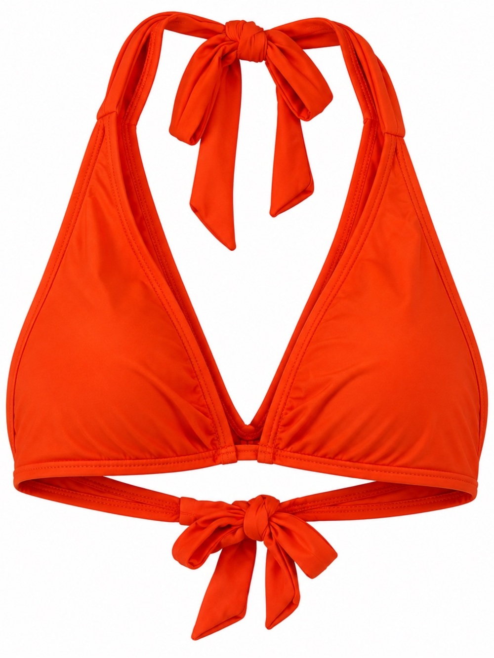 Anne Cole Orange Halter Bikini Top Size Small NWT Convertible Tie Swim Top